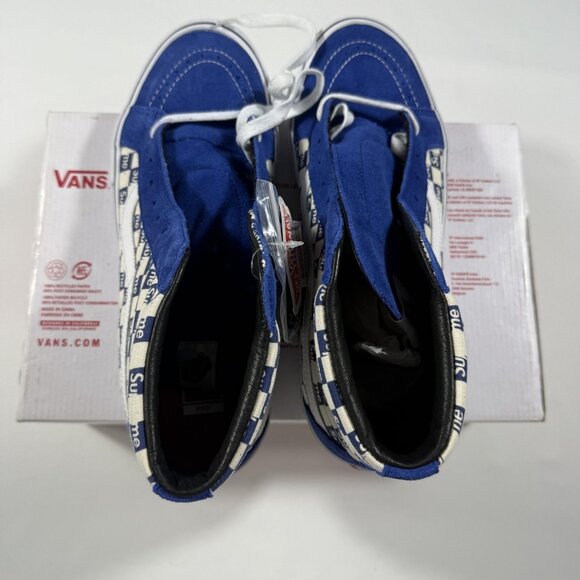 New Vans Supreme Checkers Sk8-Hi Reissue Pro Shoes Mens Size 11.5 Blue White main image 5